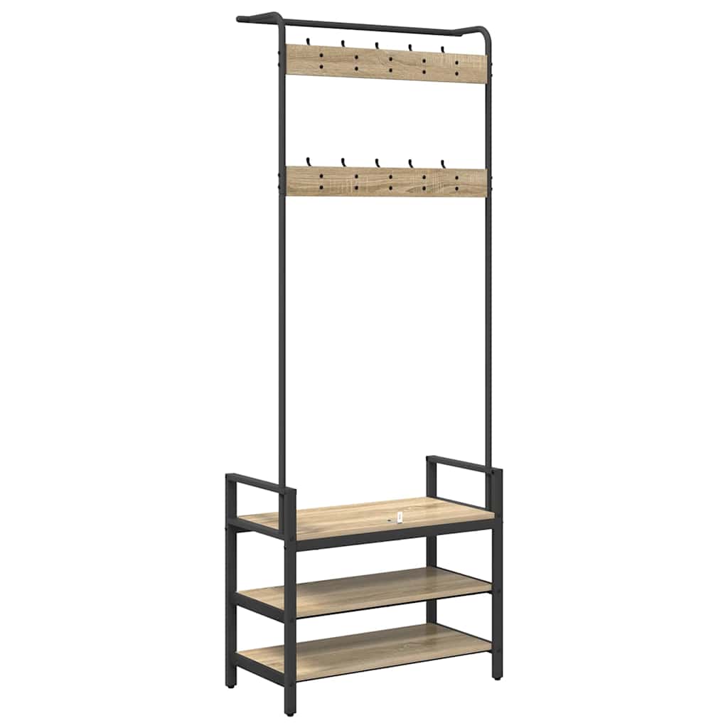Coat Rack Other Sonoma oak 75 x 34 x 184 cm Engineered wood