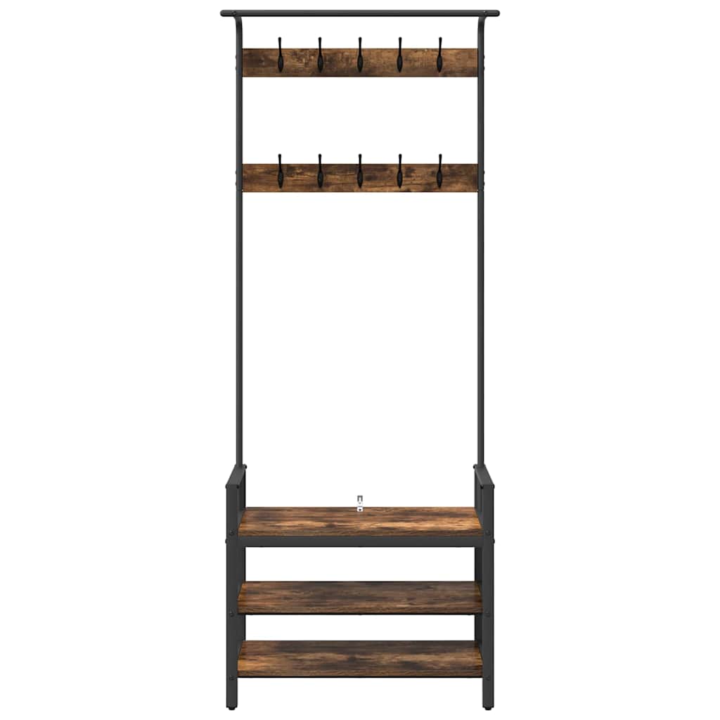 Coat Rack Other Smoked oak 75 x 34 x 184 cm Engineered wood