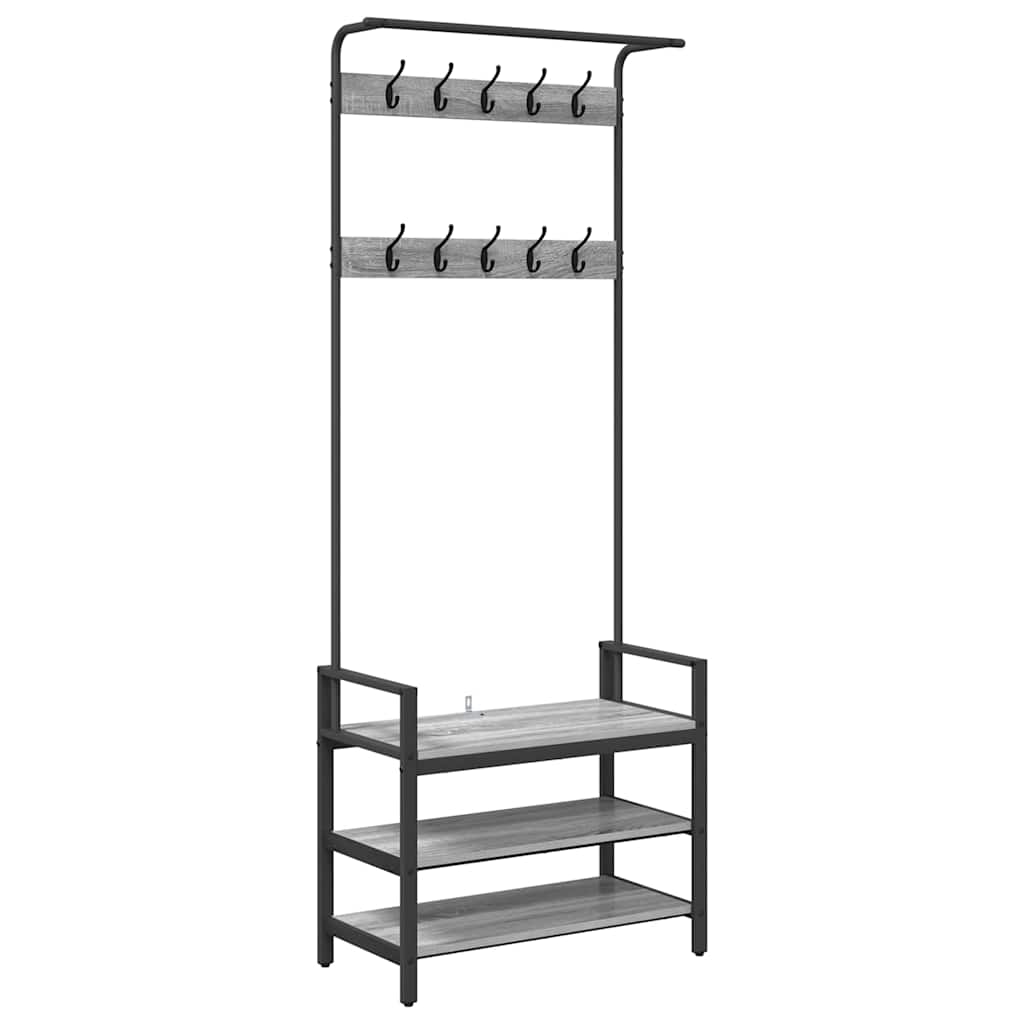 Coat Rack Other Grey sonoma 75 x 34 x 184 cm Engineered wood
