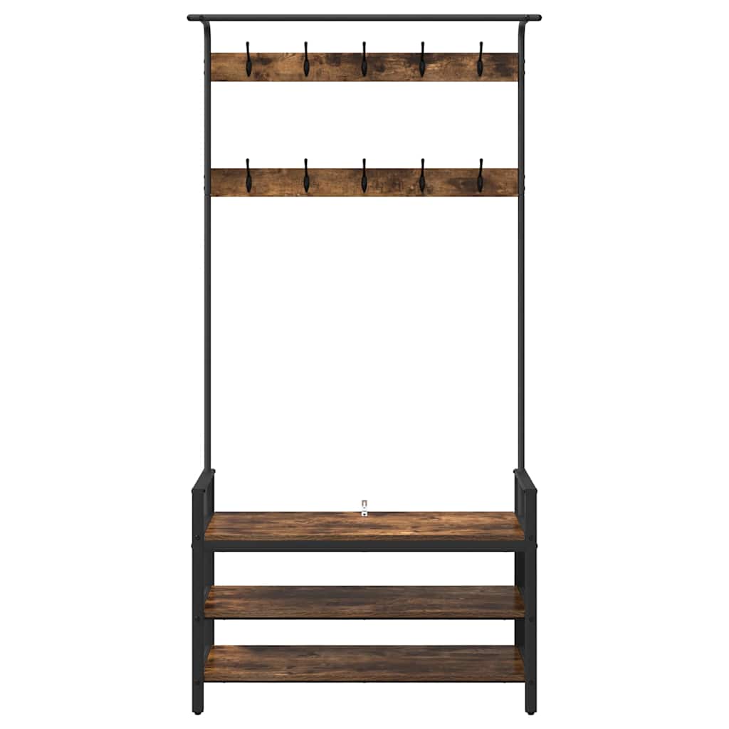 Coat Rack Other Smoked oak 95 x 34 x 184 cm Engineered wood