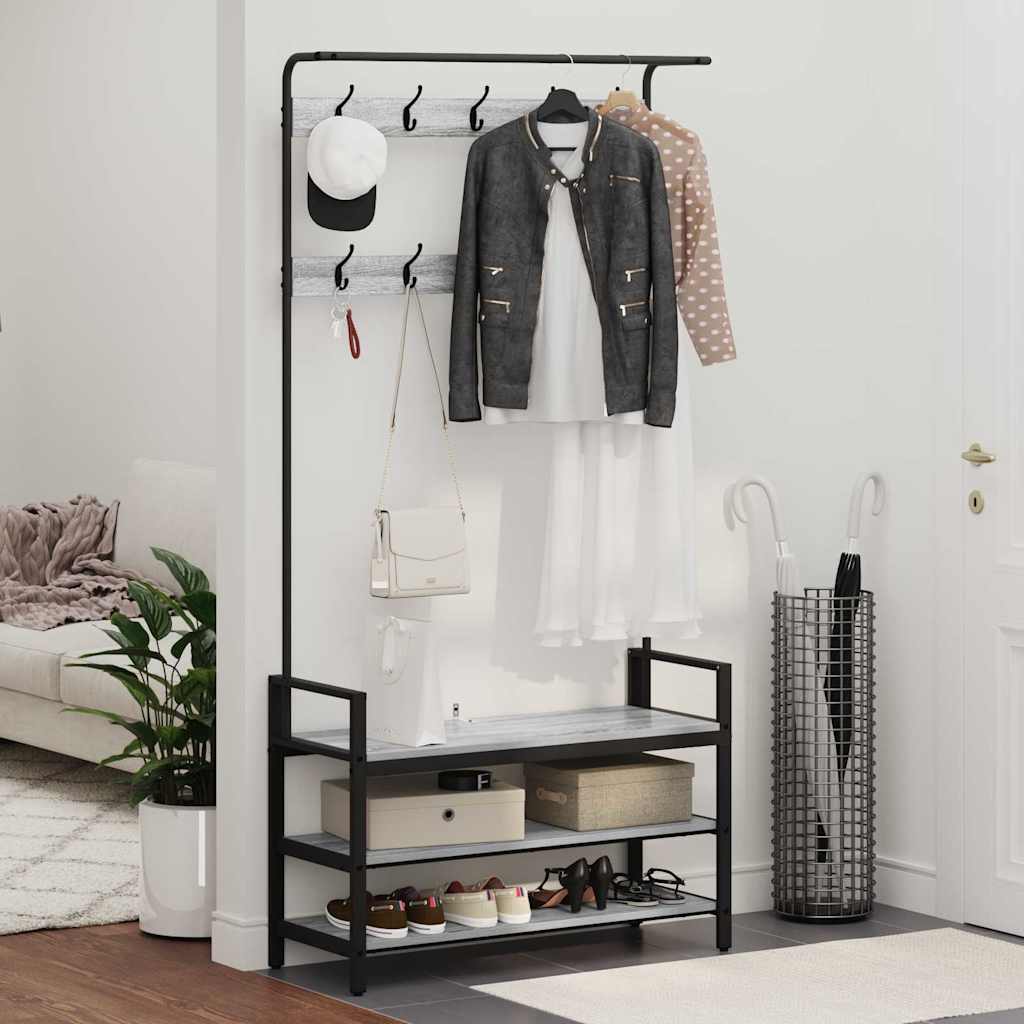 Coat Rack Other Grey sonoma 95 x 34 x 184 cm Engineered wood