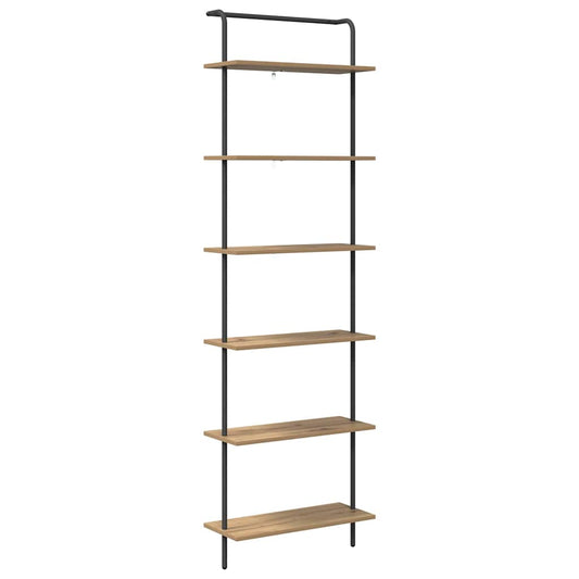 Bookshelf 6-Tier 60 x 24 x 203 cm Engineered wood Artisan Oak