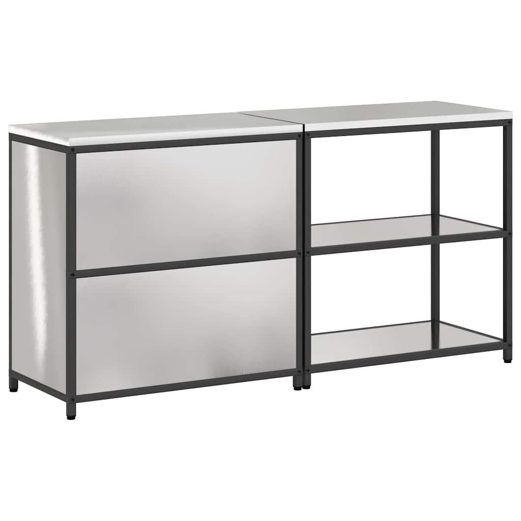 Kitchen Storage Set HATTEM 2 pcs Silver Stainless Steel