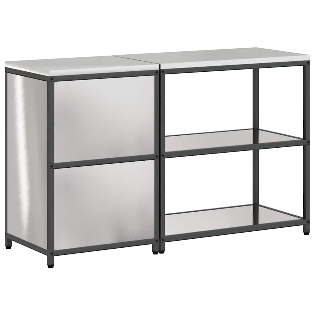Kitchen Storage Set HATTEM 2 pcs Silver Stainless Steel