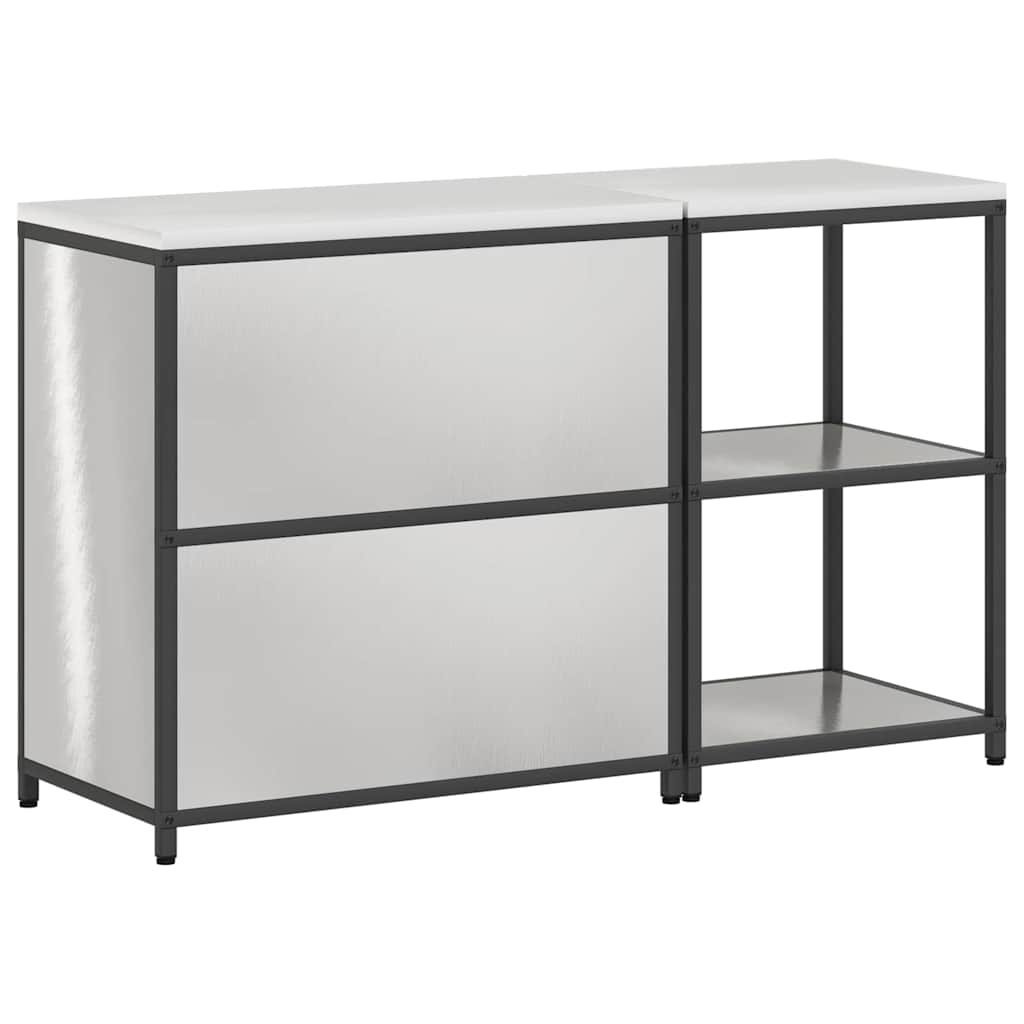 Kitchen Storage Set HATTEM 2 pcs Silver Stainless Steel
