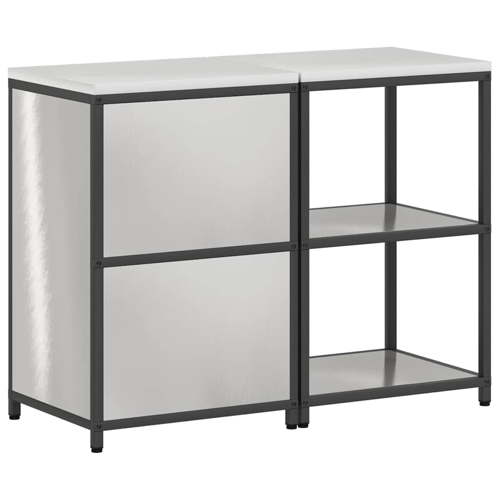 Kitchen Storage Set HATTEM 2 pcs Silver Stainless Steel