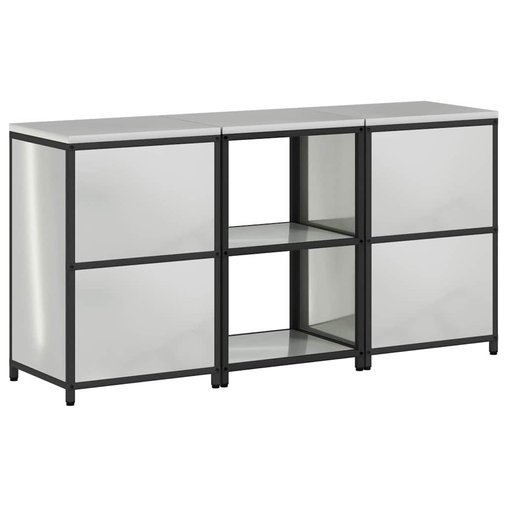 Kitchen Storage Set HATTEM 3 pcs Silver Galvanised Steel