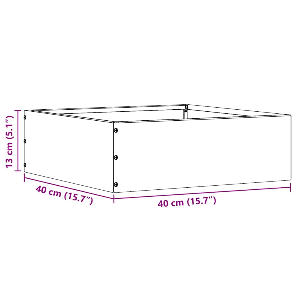 Lawn Edging 40 x 40 x 13 cm Steel Anthracite