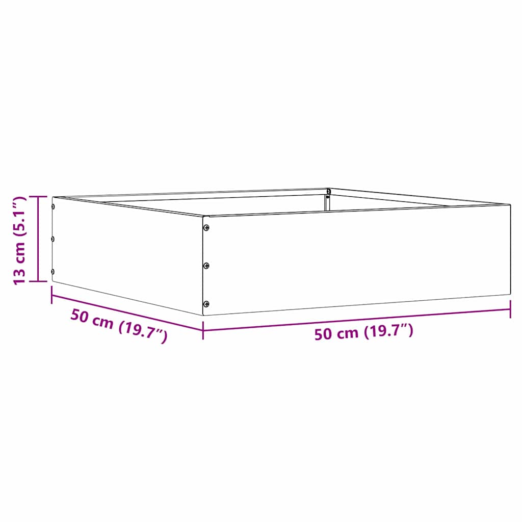 Lawn Edging 6 pcs 50 x 50 x 13 cm Stainless Steel Silver