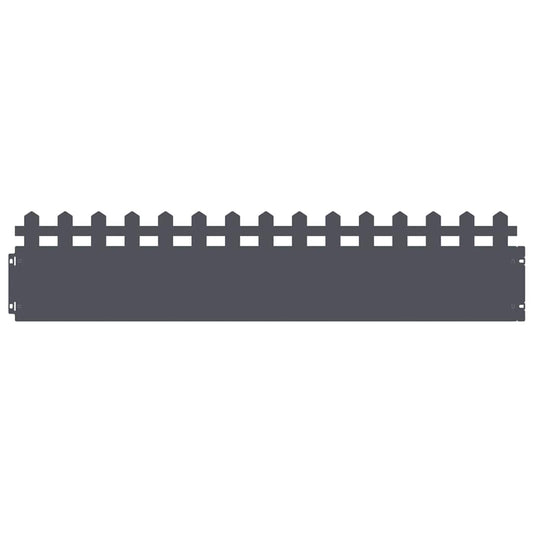 Lawn Edgings 10 pcs 103 x 0.05 x 22 cm Steel Anthracite