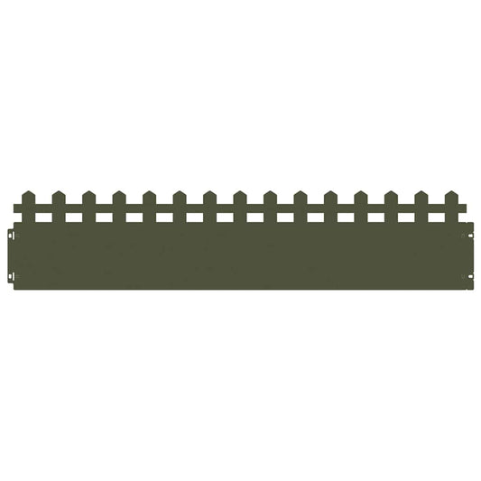Lawn Edgings 10 pcs 103 x 0.05 x 22 cm Steel Olive Green