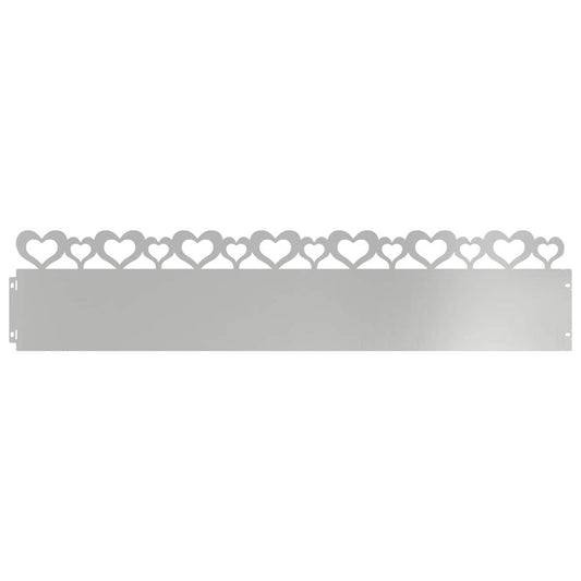 Lawn Edgings 30 pcs 103 x 0.05 x 22 cm Galvanised Steel Silver