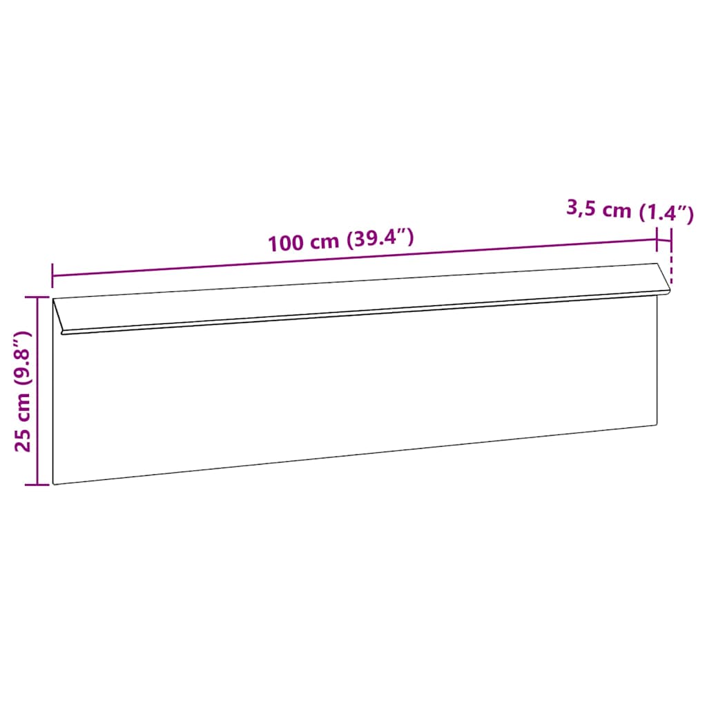 Snail Fence 100 x 3.5 x 25 cm Stainless Steel Silver