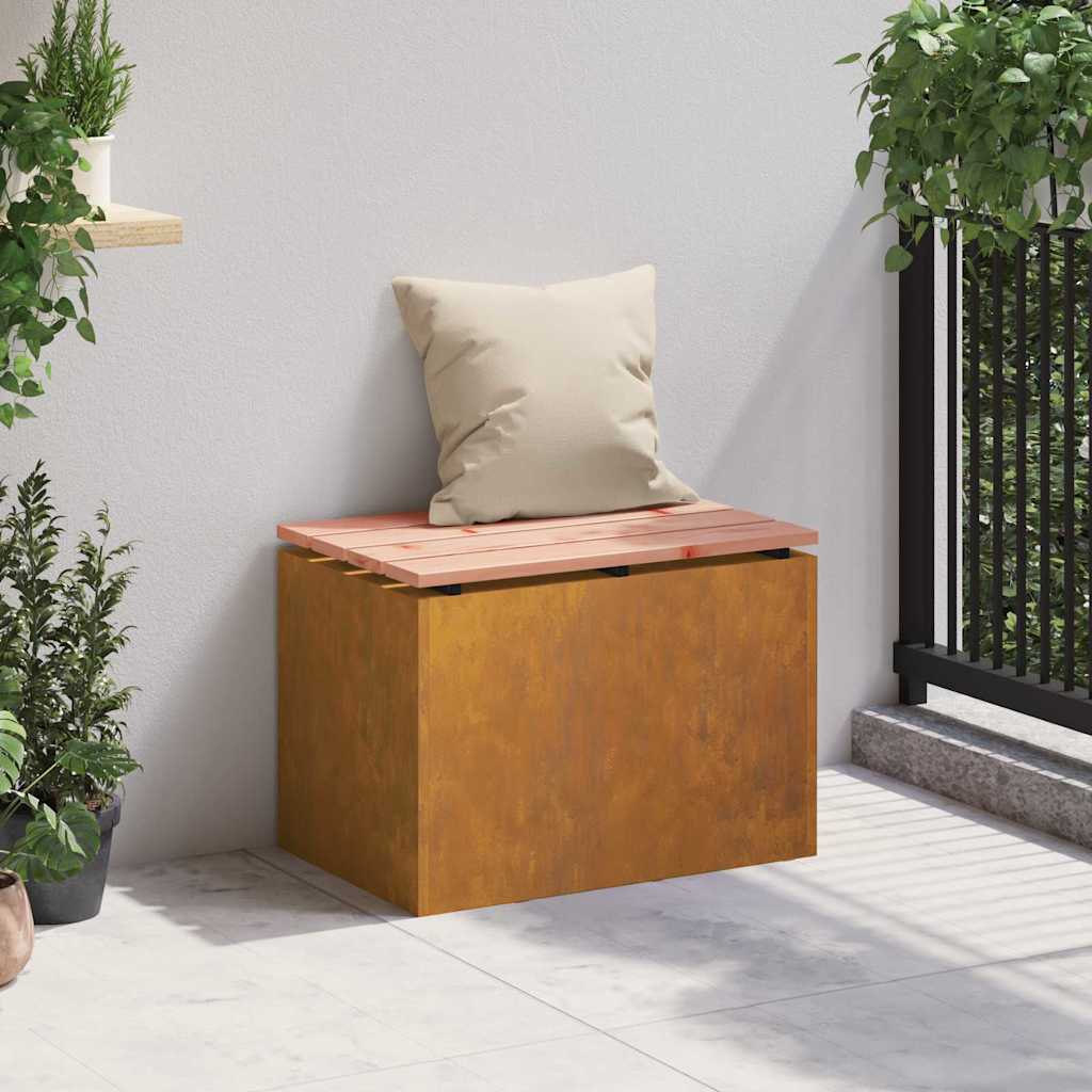 Garden Bench Rusty 60 x 40 x 43 cm Weathering steel