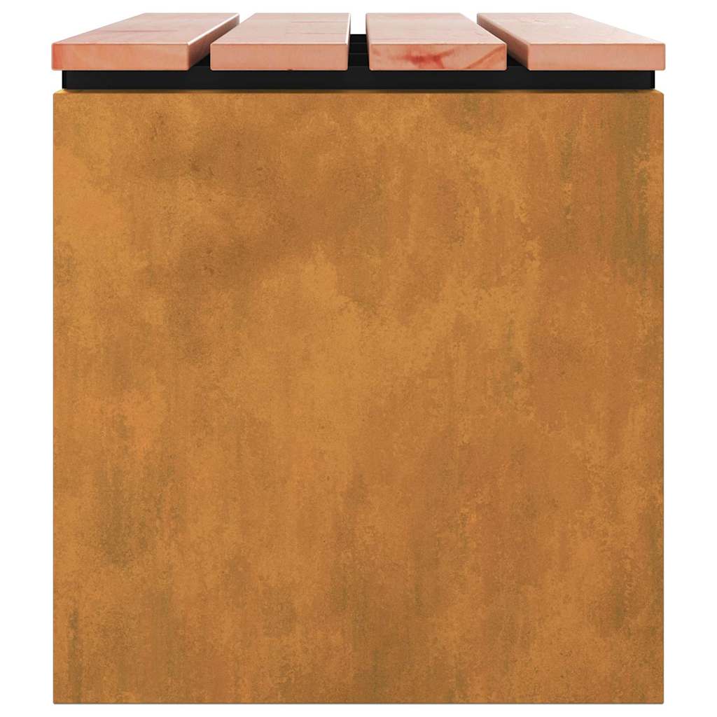 Garden Bench Rusty 80 x 40 x43 cm Weathering steel