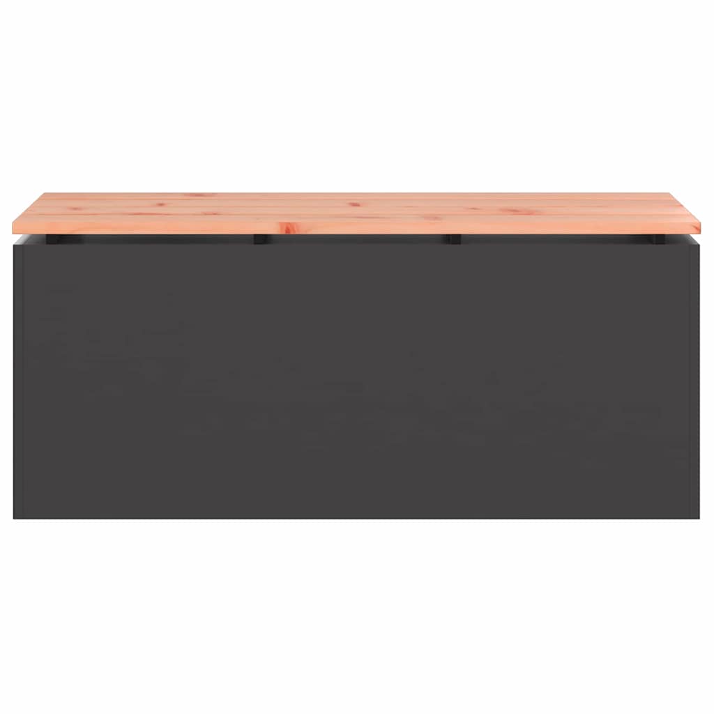 Garden Bench Black 100 x 40 x 43 cm Steel