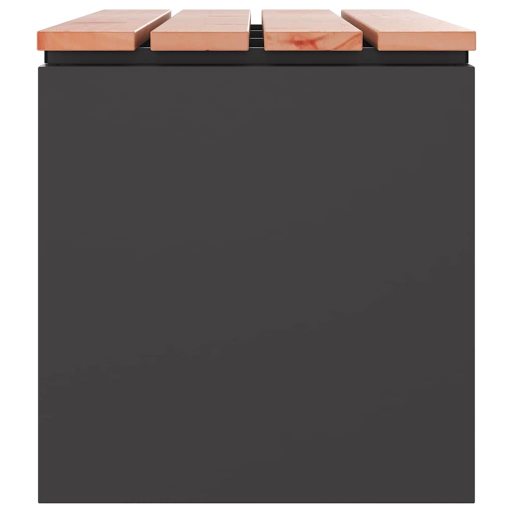 Garden Bench Black 100 x 40 x 43 cm Steel