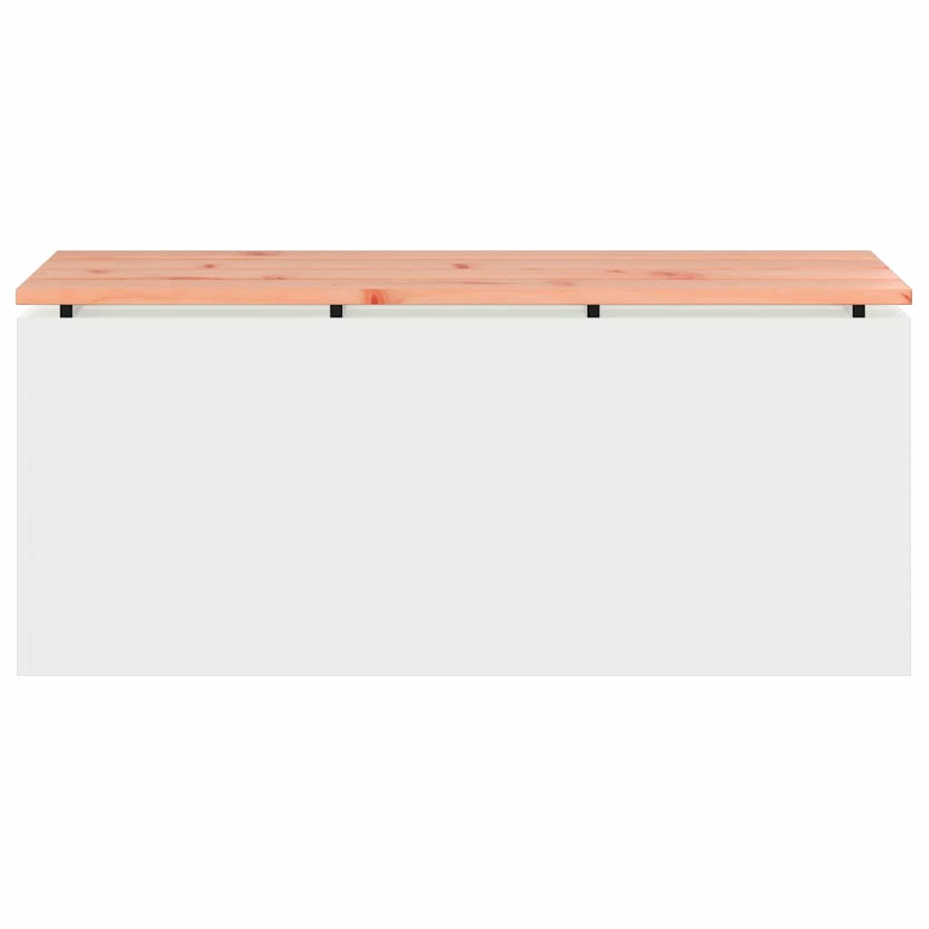 Garden Bench White 100 x 40 x 43 cm Steel