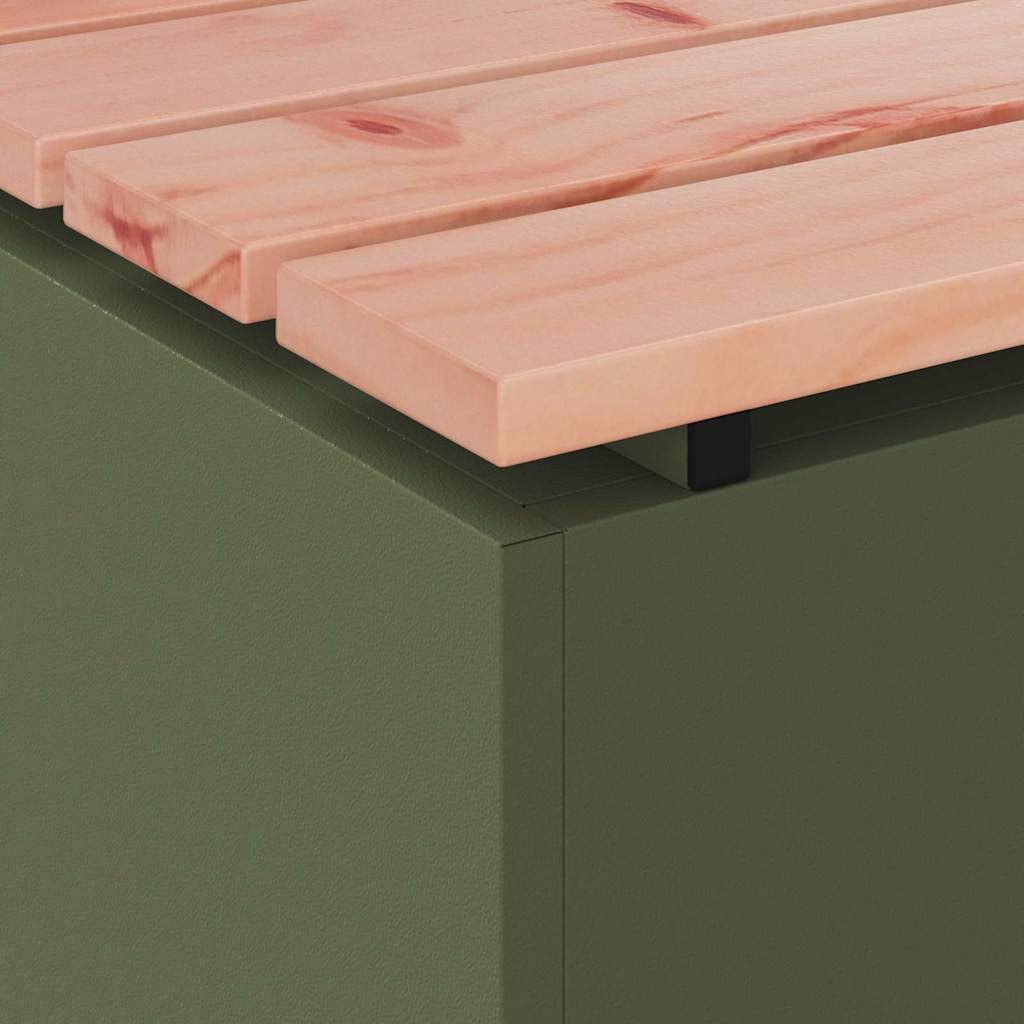 Garden Bench Olive green 100 x 40 x 43 cm Steel
