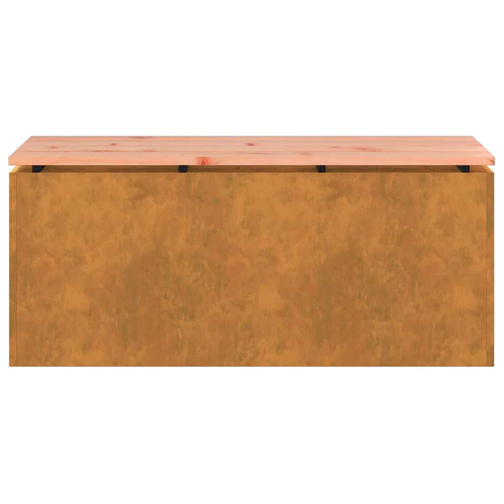 Garden Bench Rusty 100 x 40 x 43 cm Weathering steel