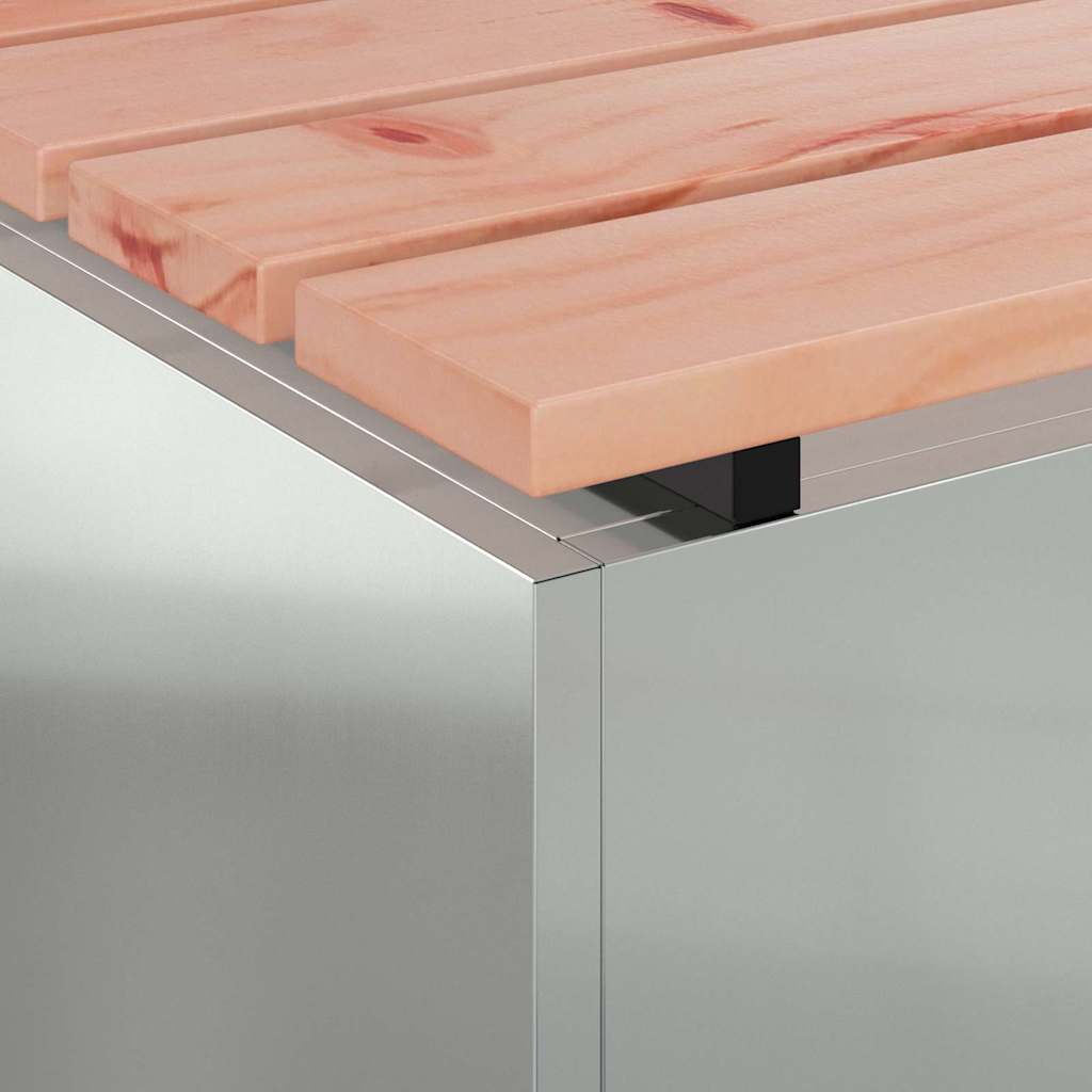 Garden Bench Silver 40 x 40 x 43 cm Galvanised steel