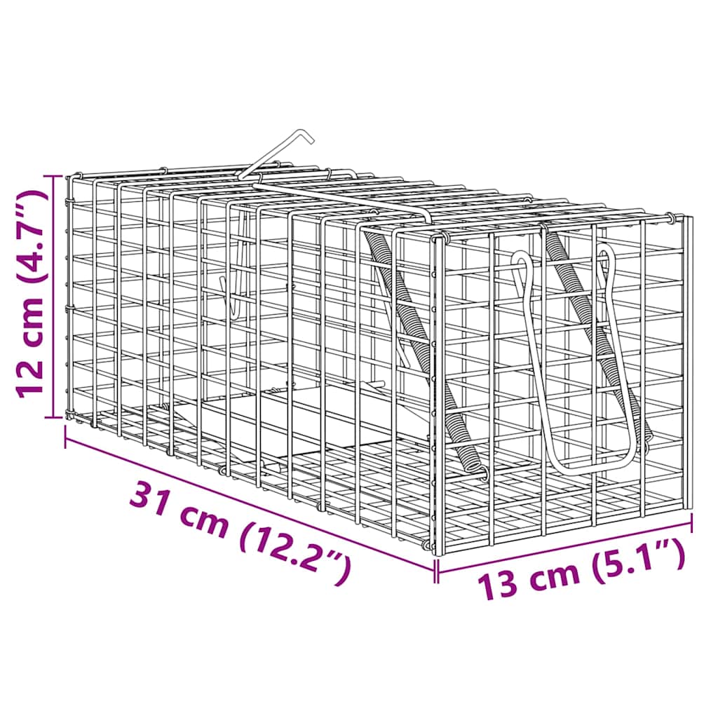 Animal Trap Green 31 x 13 x 12cm Steel