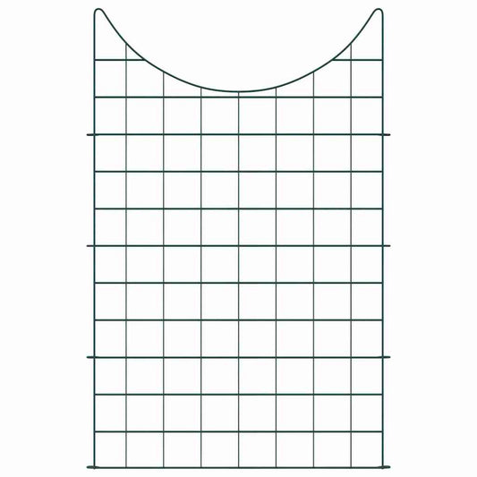 Pond Fence Set 8 pcs 50 x 80 cm Steel Green