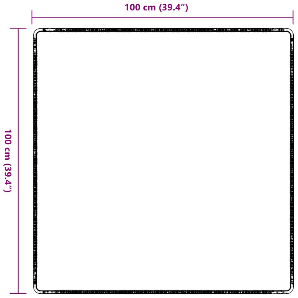 Carpet Runner Light Grey 100 x 100 cm 100% Polypropylene