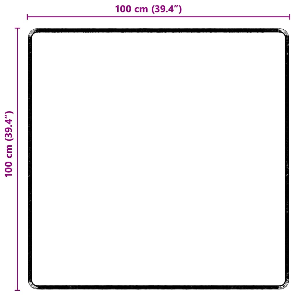 Carpet Runner Grey 100 x 100 cm 100% Polypropylene Tuft