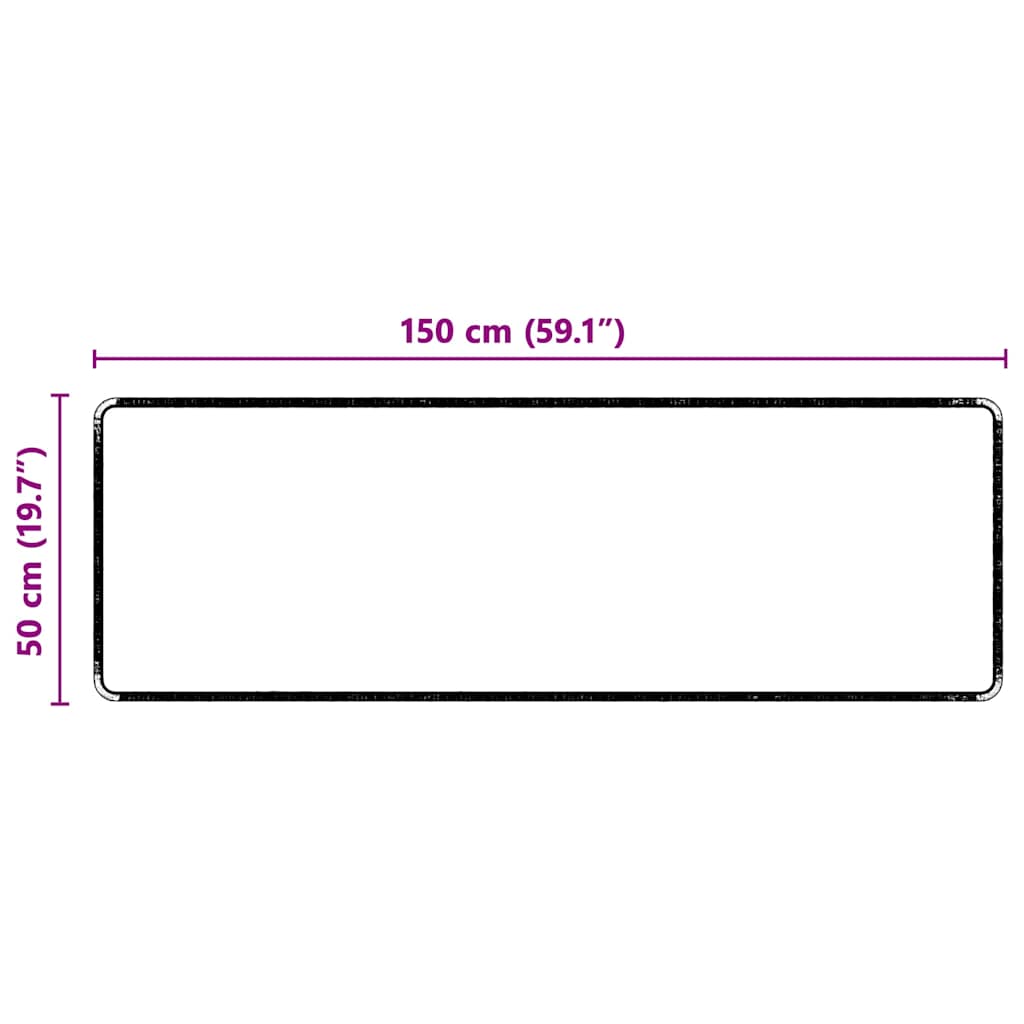 Carpet Runner Black 50 x 150 cm 100% Polypropylene Tuft