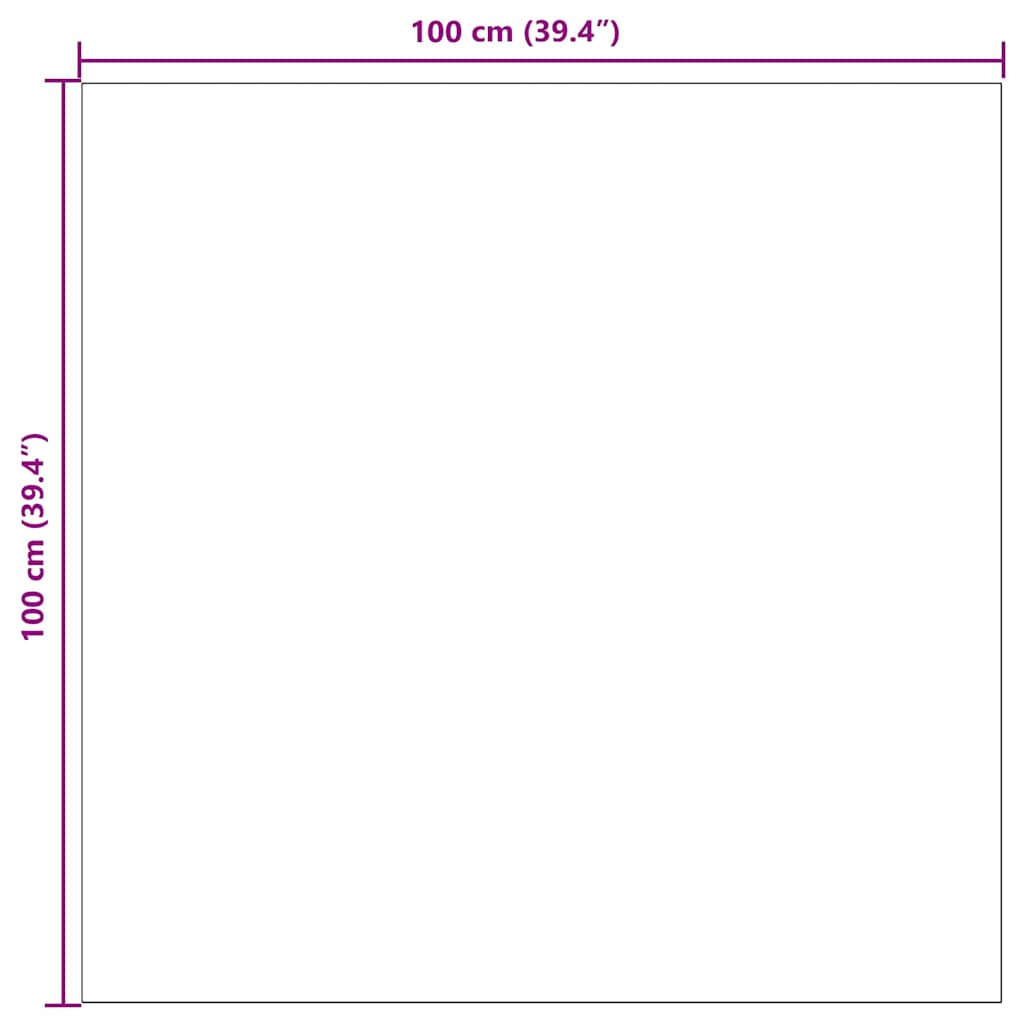 Carpet Runner Light Grey 100 x 100 cm Fabric