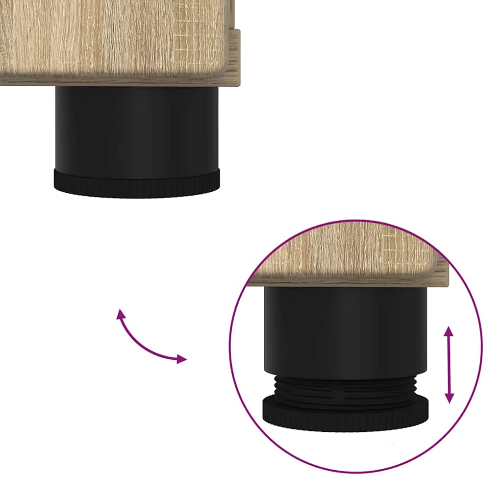 Bathroom Furniture Set 2 pcs Sonoma Oak 61 x 35 x 64 cm