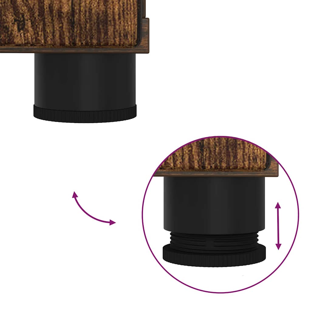 Bathroom Furniture Set 2 pcs Smoked Oak 61 x 35 x 64 cm