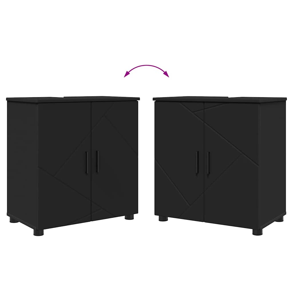 Bathroom Furniture Set 4 pcs Black 61 x 35 x 64 cm