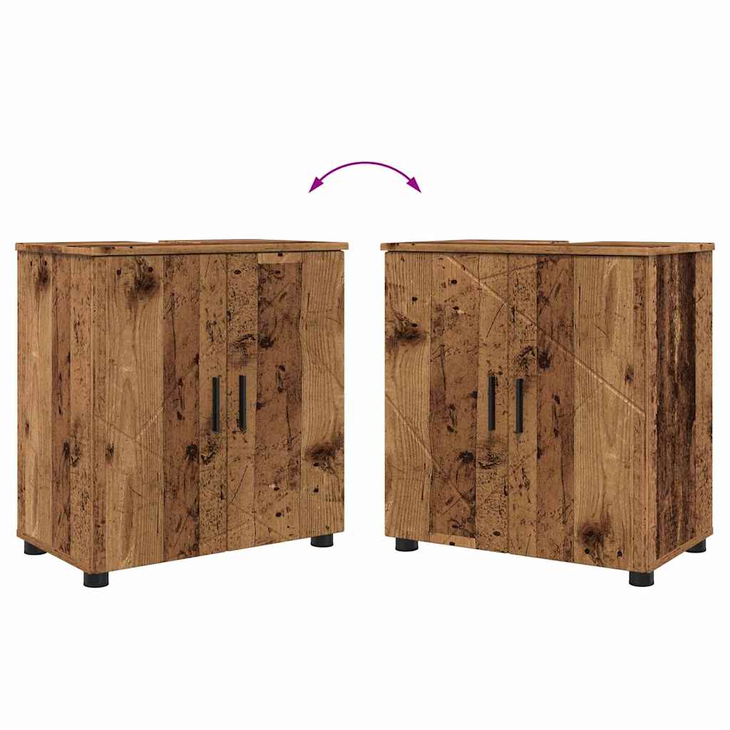 Bathroom Furniture Set 4 pcs Old Wood 61 x 35 x 64 cm