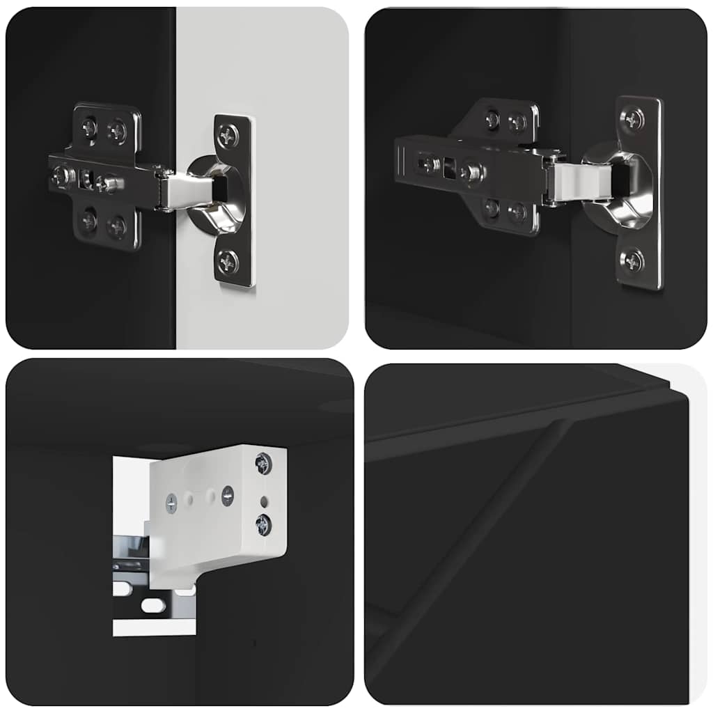 Bathroom Furniture Set 5 pcs Black 61 x 35 x 64 cm