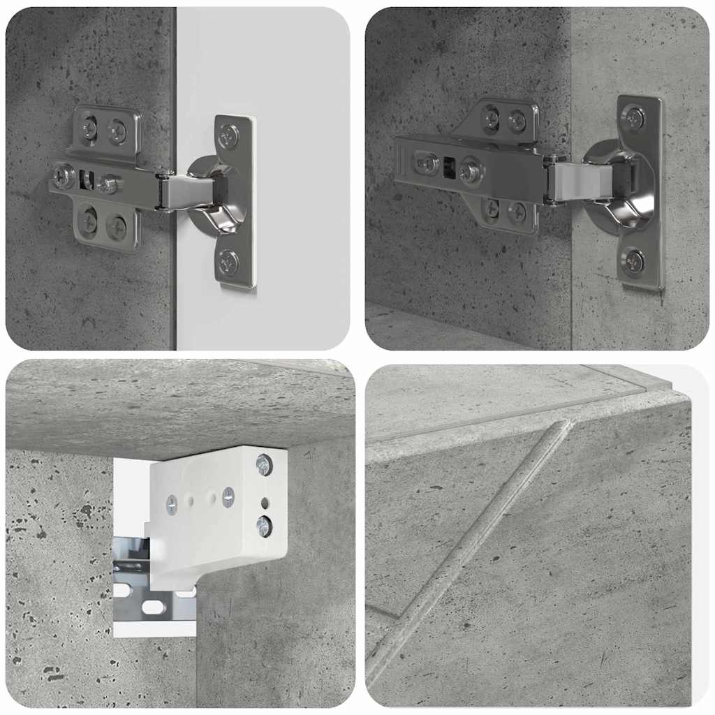 Bathroom Furniture Set 5 pcs Concrete Grey 61 x 35 x 64 cm