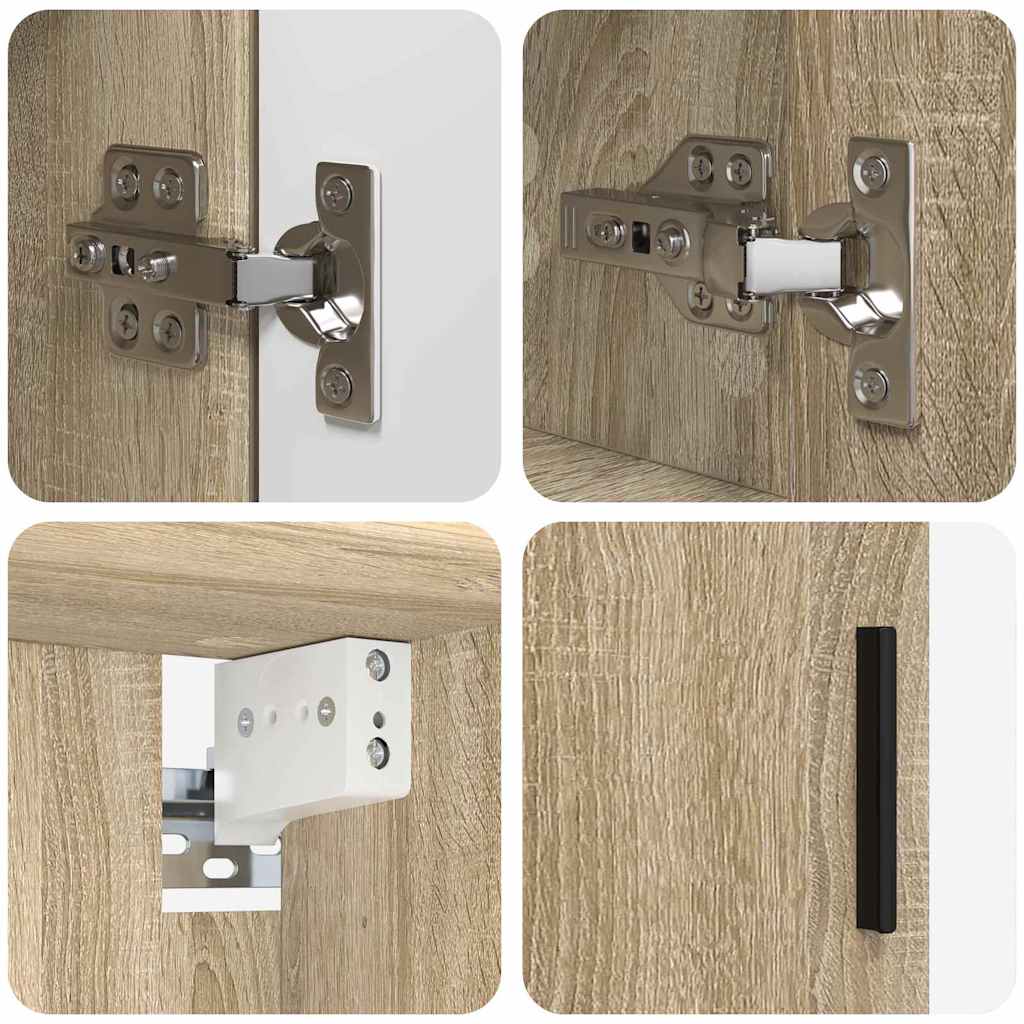 Bathroom Furniture Set 5 pcs Sonoma Oak 61 x 35 x 64 cm
