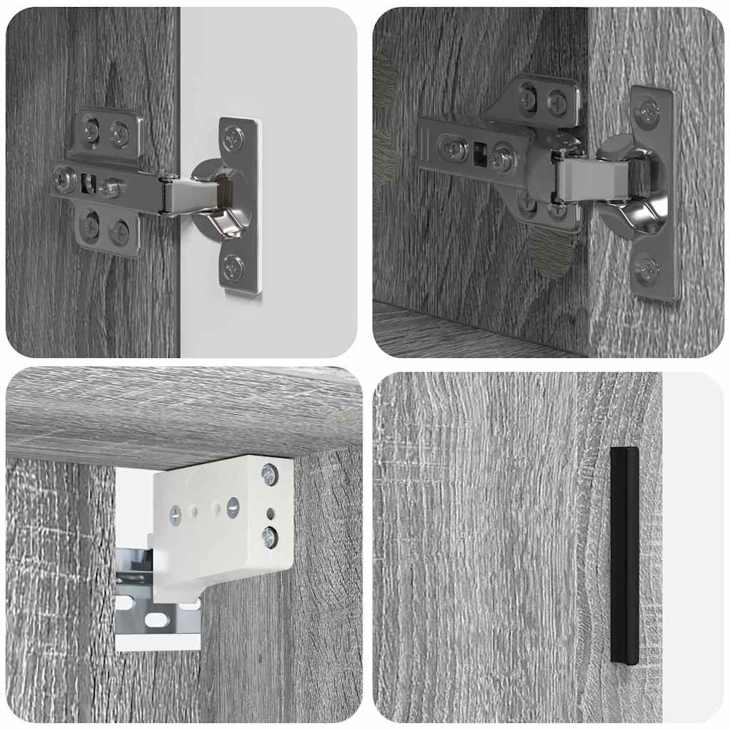 Bathroom Furniture Set 5 pcs Grey Sonoma 61 x 35 x 64 cm