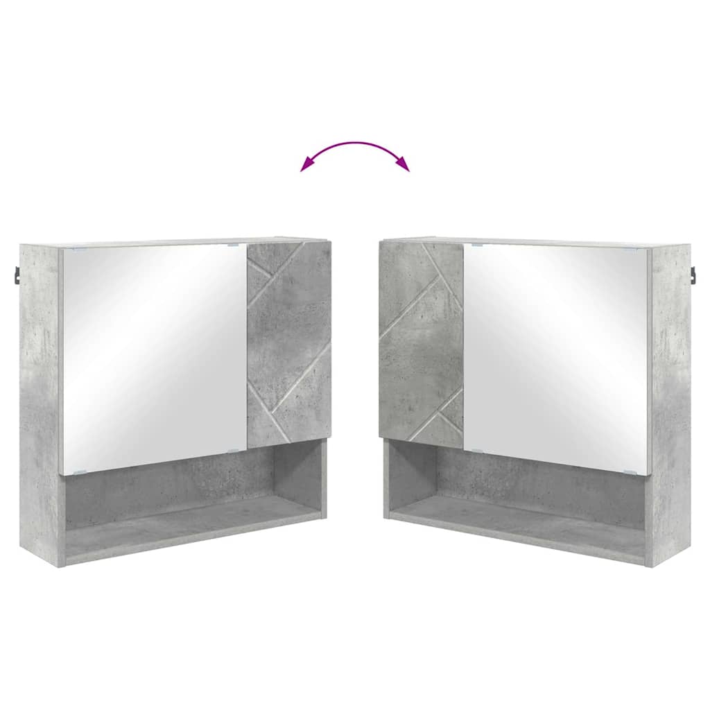 Bathroom Furniture Set 4 pcs Concrete Grey 61 x 35 x 64 cm