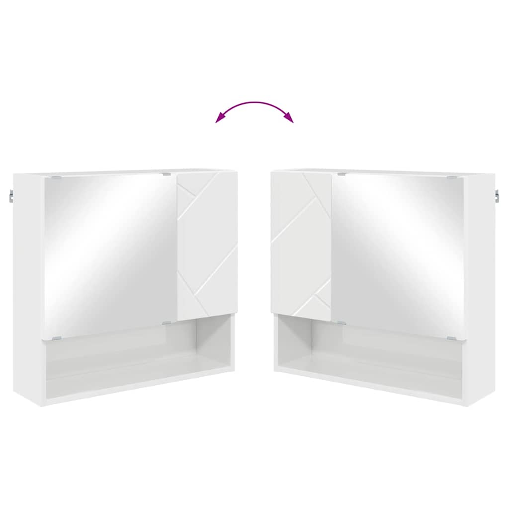 Bathroom Furniture Set 4 pcs High Gloss White 61 x 35 x 64 cm