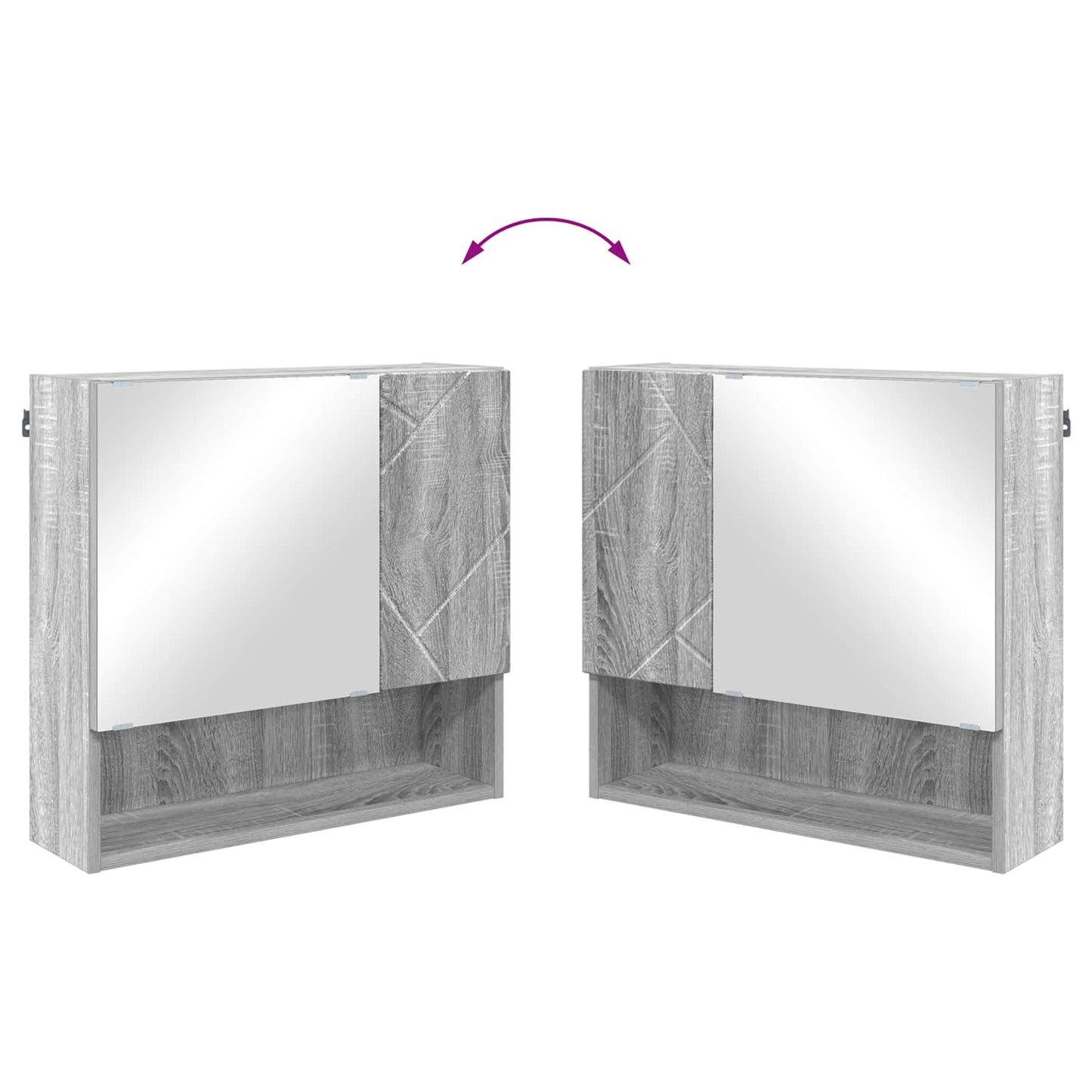 Bathroom Furniture Set 4 pcs Grey Sonoma 61 x 35 x 64 cm