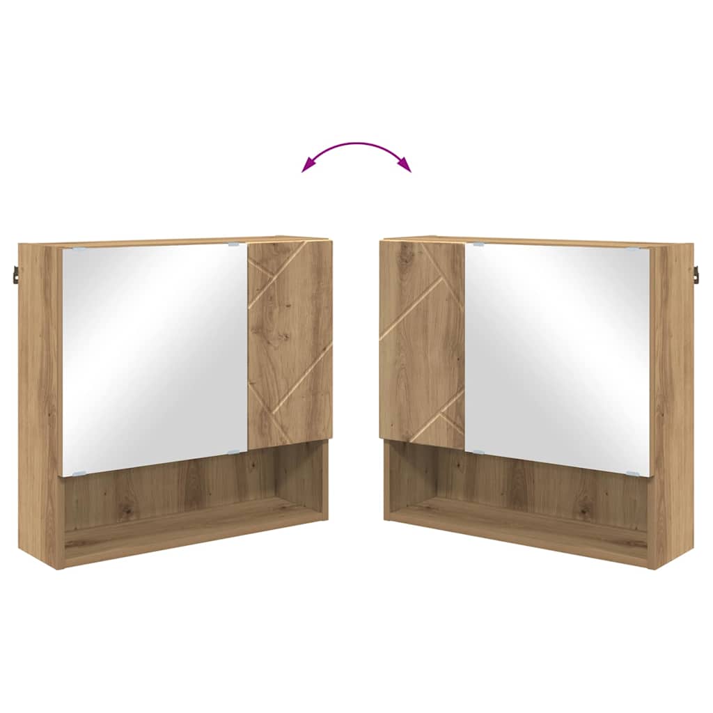 Bathroom Furniture Set 4 pcs Artisan Oak 61 x 35 x 64 cm