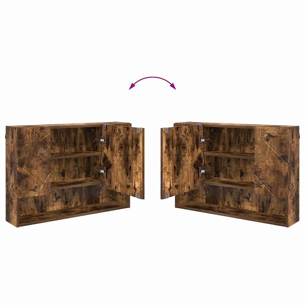 Bathroom Furniture Set 4 pcs Smoked Oak