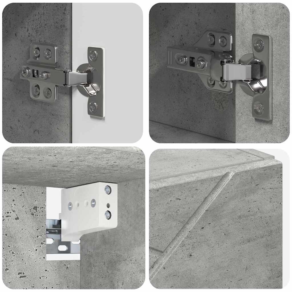 Bathroom Furniture Set 5 pcs Concrete Grey