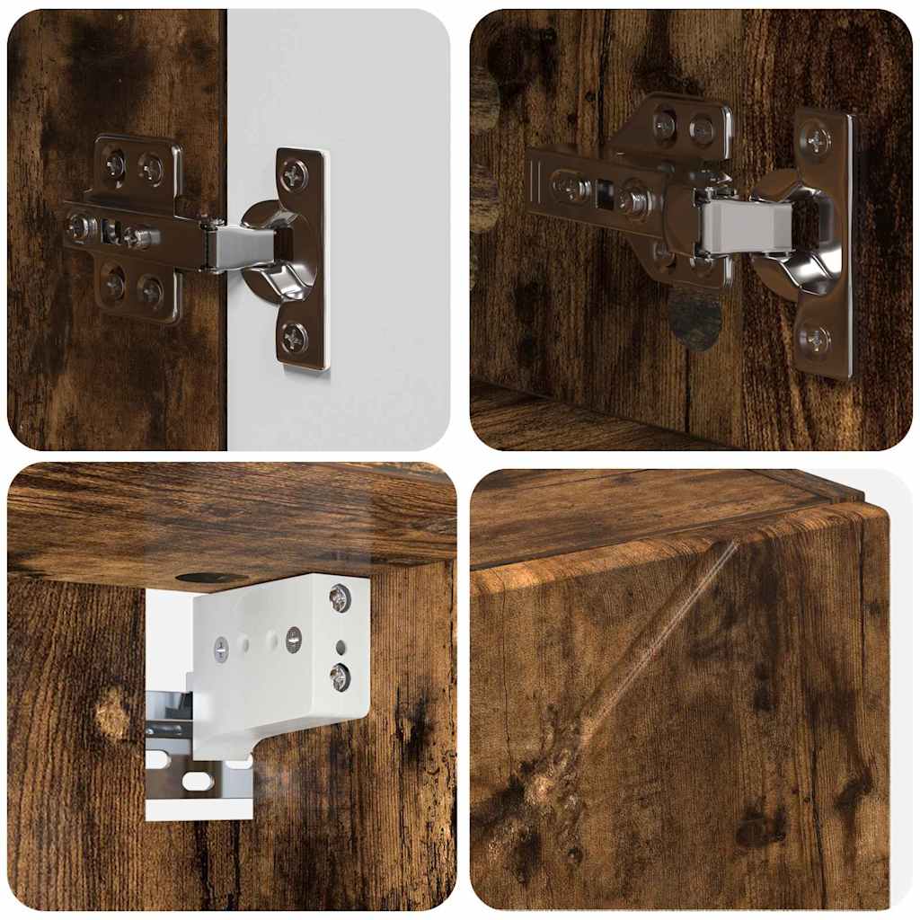 Bathroom Furniture Set 5 pcs Smoked Oak