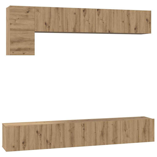 TV Cabinet Set 5 pcs 100 x 30 x 30 cm Artisan Oak