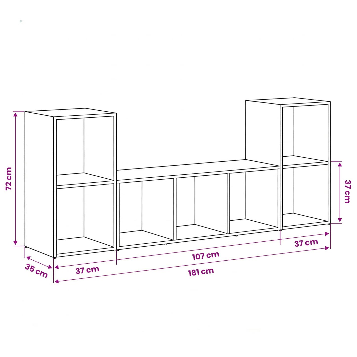 TV Cabinet Set 3 pcs Brown Engineered Wood