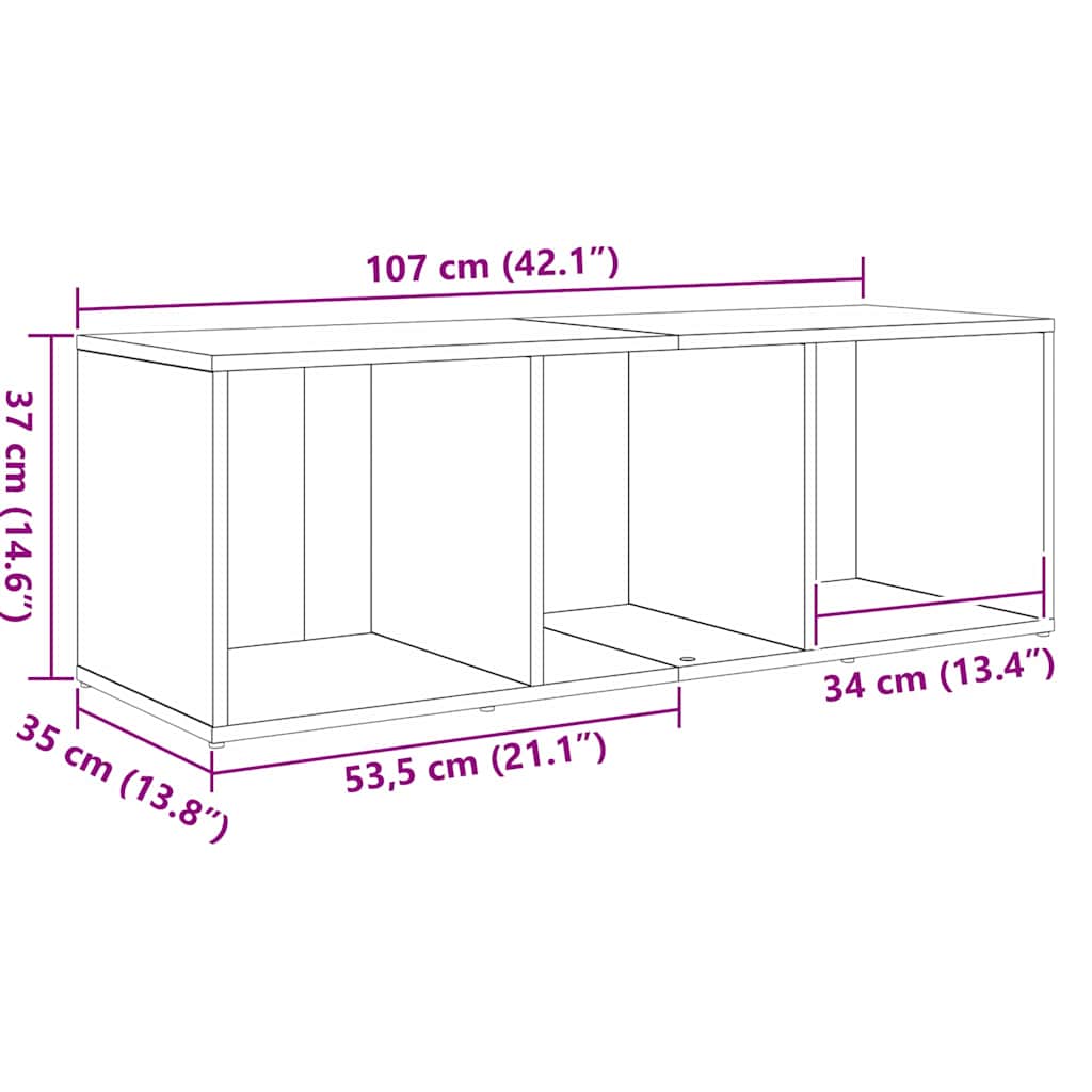 TV Cabinet Set 3 pcs Brown Engineered Wood
