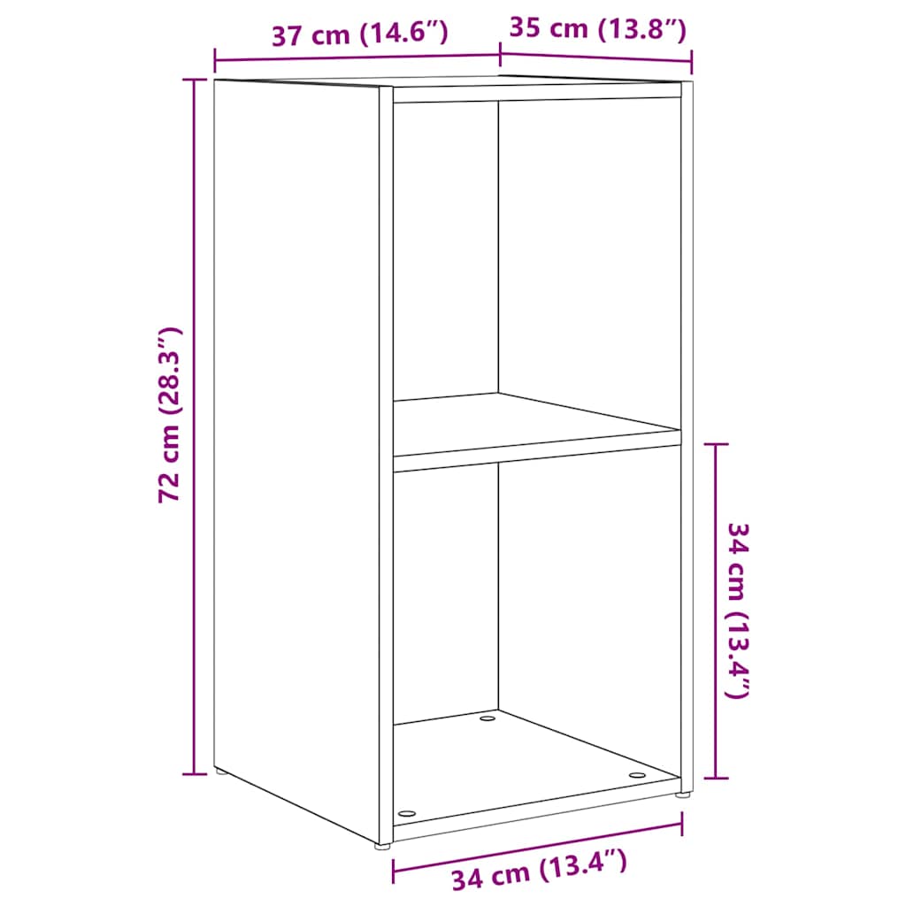 TV Cabinet Set 2 pcs Black Oak Engineered Wood